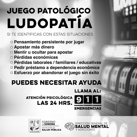 Hermosillo, Sonora; 1 de marzo de 2024.- Advierte Salud Sonora sobre consecuencias de la ludopatía 