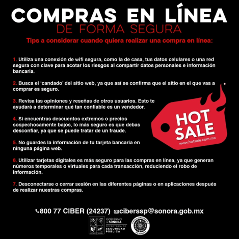 Hermosillo, Sonora; 15 de mayo de 2024.- Exhorta Unidad Cibernética incrementar mecanismos de seguridad en compras durante Hot Sale 2024