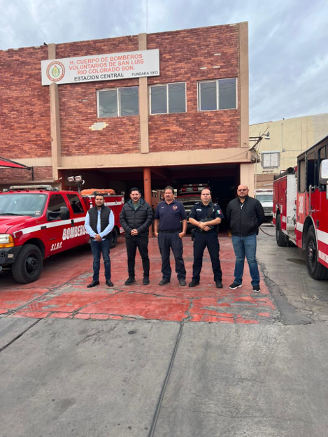 San Luis Río Colorado, 24 de noviembre de 2023.- Cuerpo de Bomberos capacitará a personal del Cereso San Luis Río Colorado