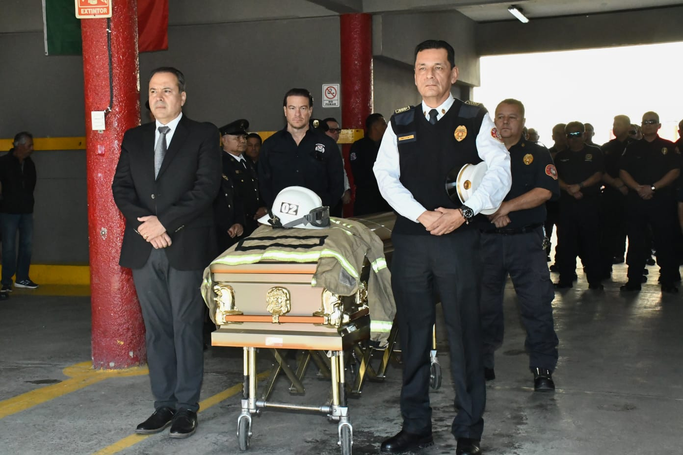 Hermosillo, Sonora; 24 de febrero, 2024.Honran memoria del bombero veterano de Hermosillo Jesús Ibarra Espinoza “El Jiricaya”