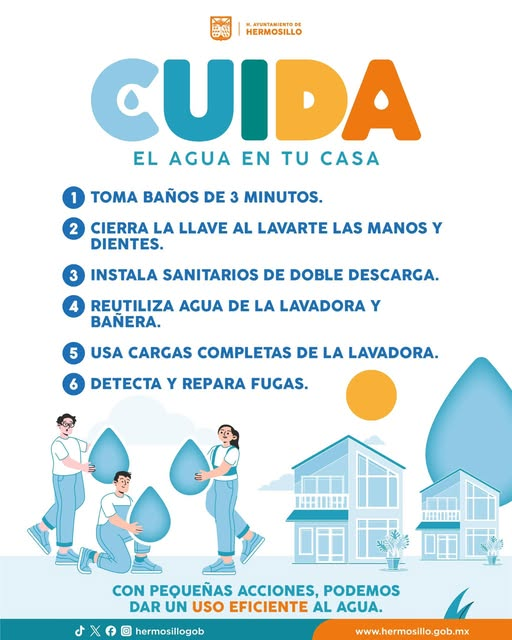  Hermosillo, Sonora; 14 de abril de 2025.-Gobierno de Hermosillo promueve el cuidado del agua desde casa