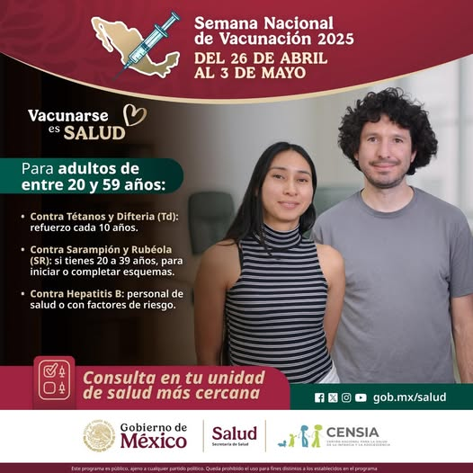 Sonora; 24 de abril de 2025.-💉 Gobierno de Sonora impulsa Semana Nacional de Vacunación 2025
