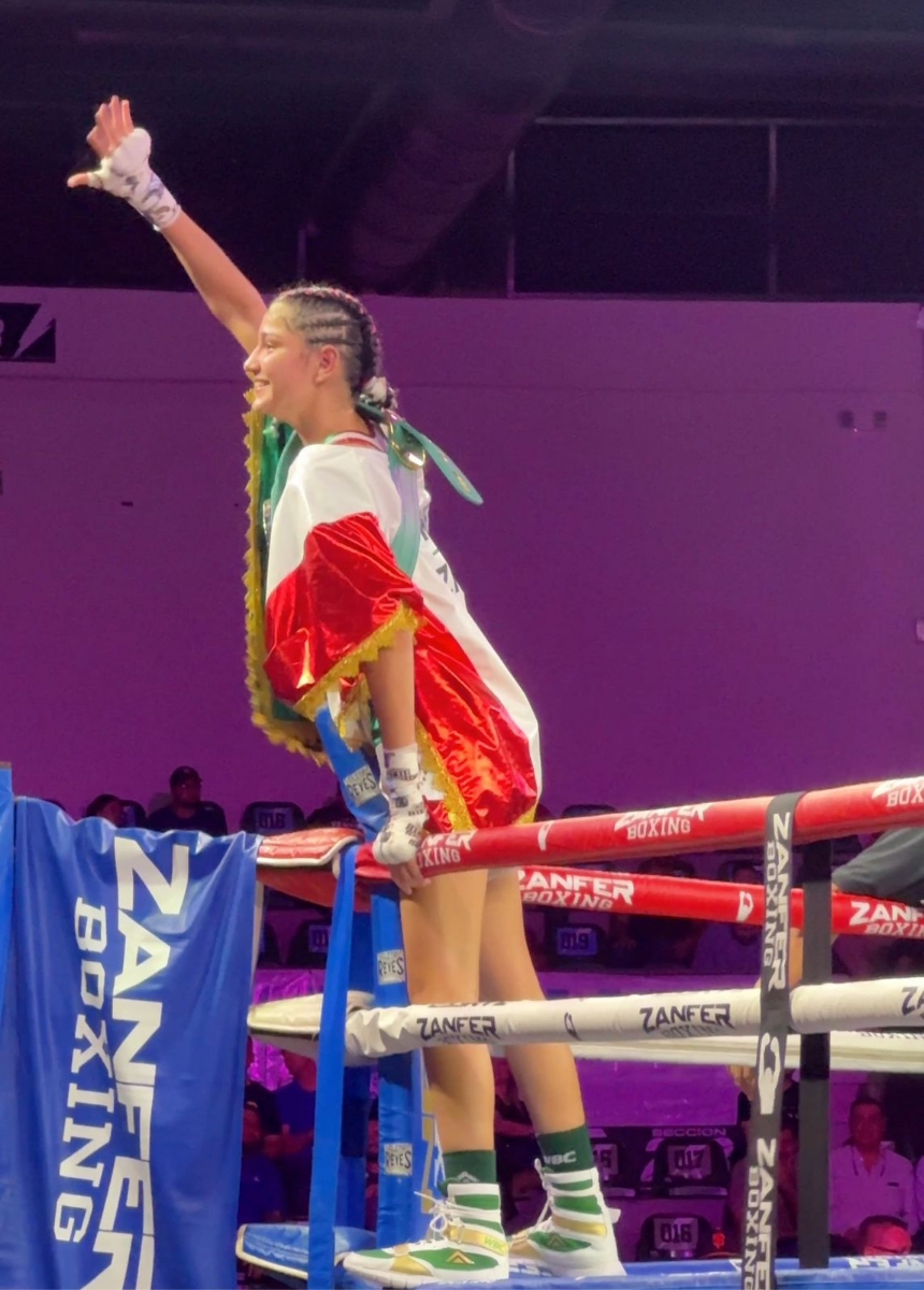  Hermosillo, Sonora; 13 de octubre de 2024.-Gana alumna de Cecyte Sonora campeonato internacional de boxeo