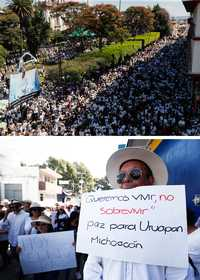 S&aacute;bado 8 de noviembre de 2025.-Uruapan: miles demandan justicia por alcalde asesinado