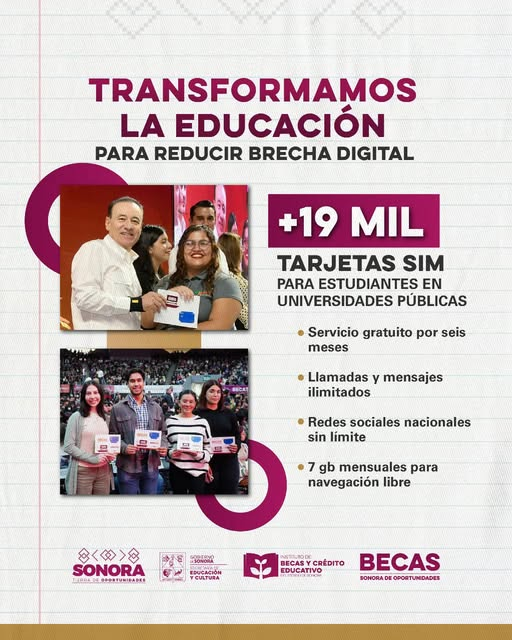 Sonora; 23 de mayo de 2025.-El Gobierno de Sonora garantiza que ningún joven se quede sin estudiar por falta de recursos