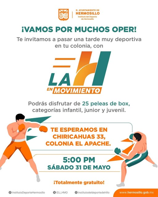 Hermosillo, Sonora; 31 de mayo de 2025.-Función de box gratuita en la colonia El Apache, Hermosillo
