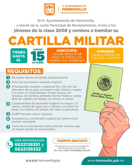 HERMOSILLO, SONORA; 27 DE ENERO DEL 2026.-Gobierno de Hermosillo Abre Reclutamiento SMN 2026