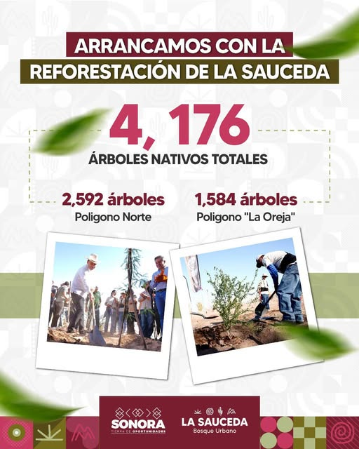  Sonora; 07 de mayo de 2025.-Gobierno de Sonora impulsa rescate del Bosque Urbano La Sauceda