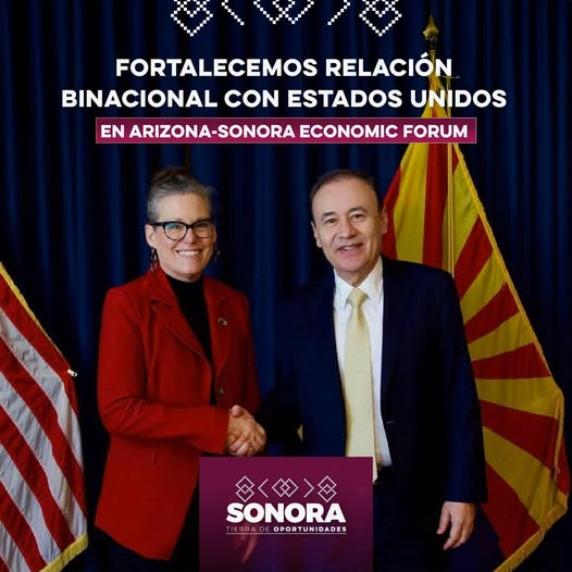 Sonora; 08 de mayo de 2025.-Gobierno de Sonora impulsa la megarregión con Arizona