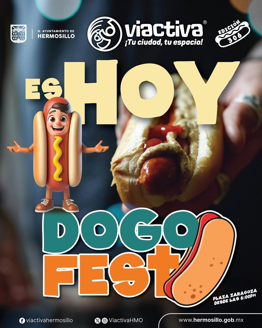 Hermosillo, Sonora; 06 de julio del 2025.-El Gobierno de Hermosillo invita a vivir el Dogo Fest 2025 HOY en Plaza Zaragoza