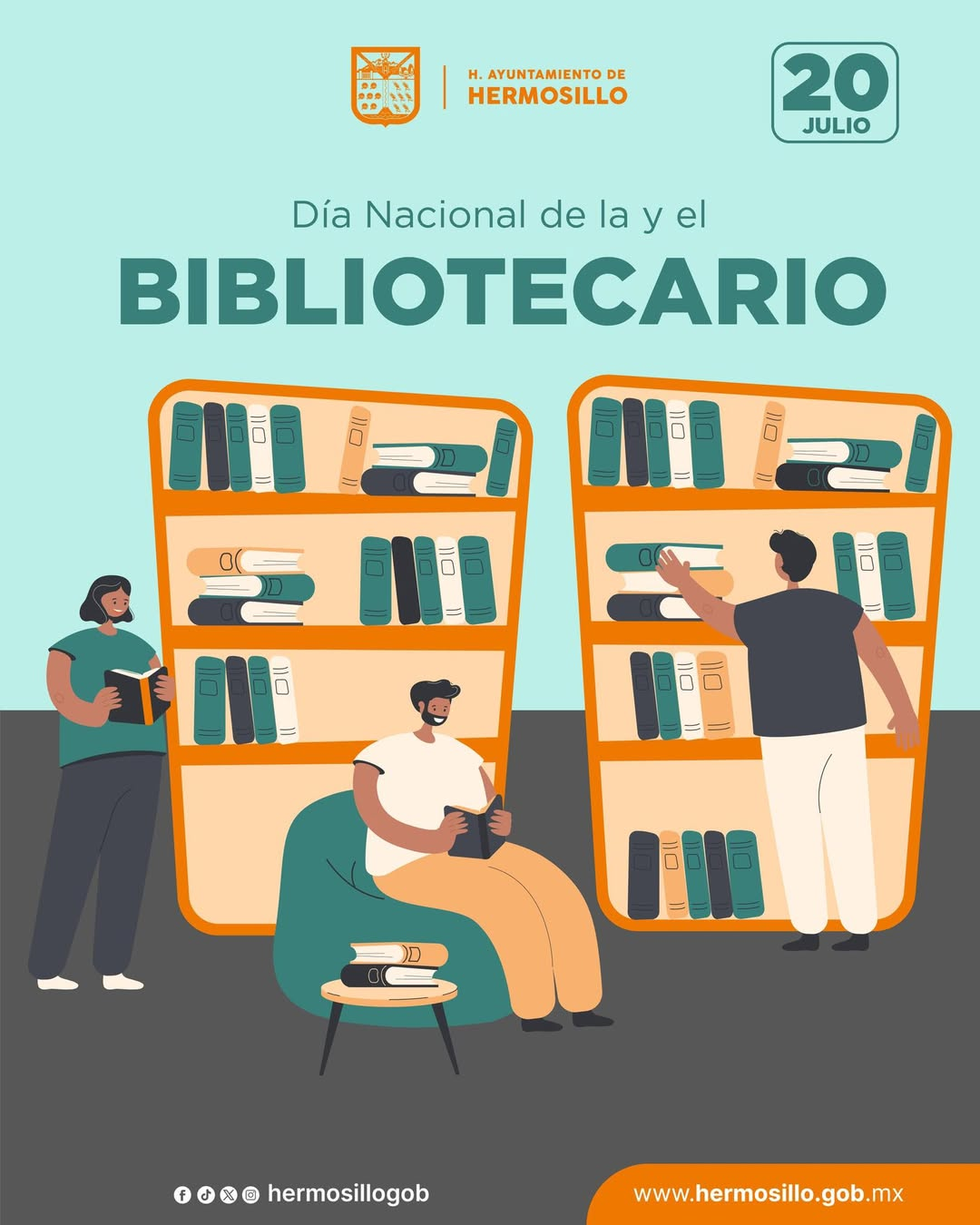Hermosillo, Sonora; 20 de julio del 2025.-Gobierno de Hermosillo celebra el Día Nacional de la y el Bibliotecario