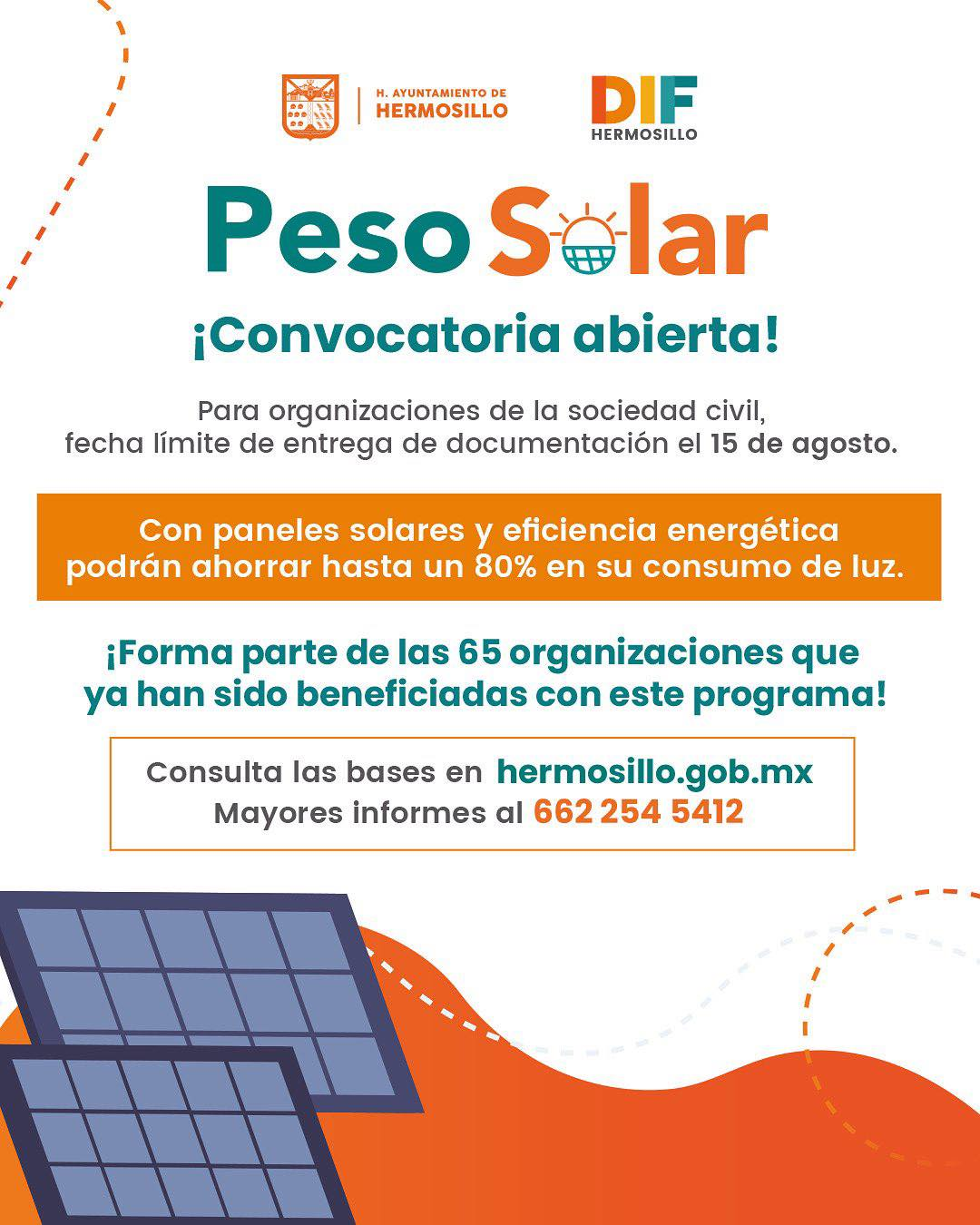Hermosillo, Sonora; 22 de julio del 2025.-Gobierno de Hermosillo lanza convocatoria del programa Peso Solar 2025 para organizaciones de la sociedad civil